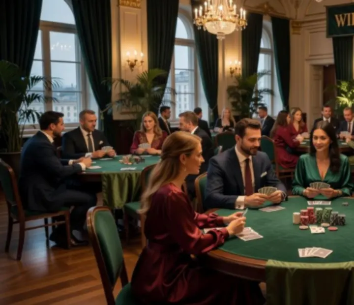 Elegancki klimat wieczoru eventowego z grami stolikowymi w stylowych wnętrzach